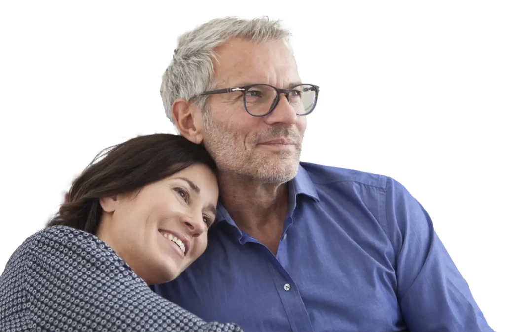A couple hugging