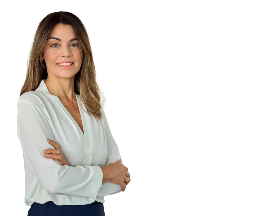 lady with white shirt smiling